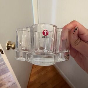 iittala 1051192 Alvar Aalto Collection Candle Holder, Clear